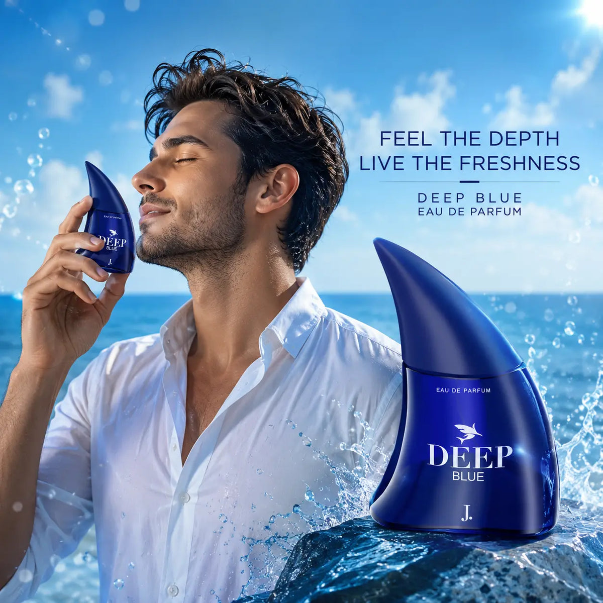 Deep Blue Eau de Parfum – Fresh Aquatic Long Lasting Perfume for Men UNIQUE STORE