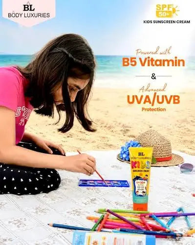 Body Luxuries Kids Sunscreen Cream SPF 50+ 75ml – Non-Greasy Sun Protection UNIQUE STORE